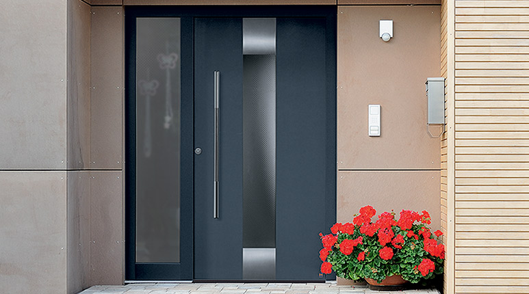 Porte d’entrée en aluminium Hörmann ThermoSafe