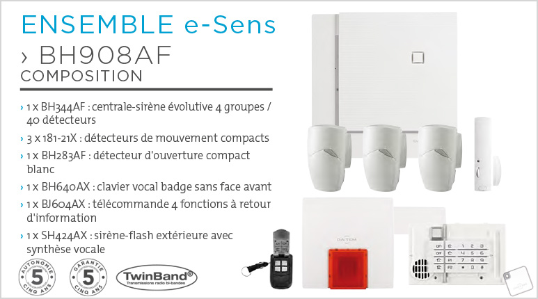 Alarme Sans Fil Daitem e-sens BH908AF
